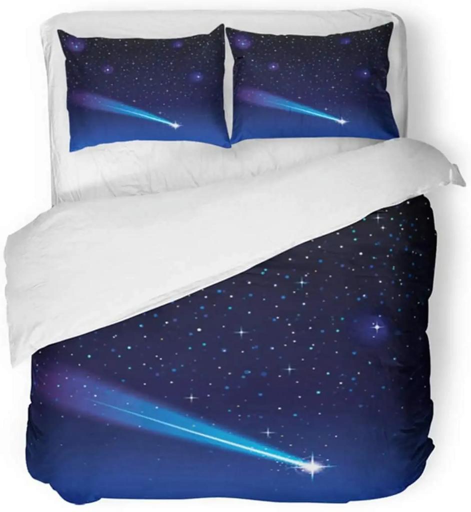 Comforter Constellation Psychedelic Galaxy Astrology Hippie Mystery Compass Blue For Bedroom Decoration Warm Soft