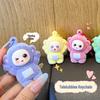 Flocking Baby Cartoon Antenna Keychain DIY Pendant Gift with Book Packaging