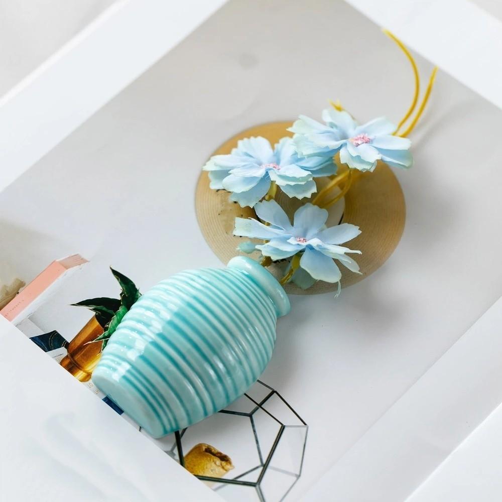 2PCS Ceramic Refrigerator Magnets Vase Exquisite Fridge Magnets Vase Fridge Stickers  Office
