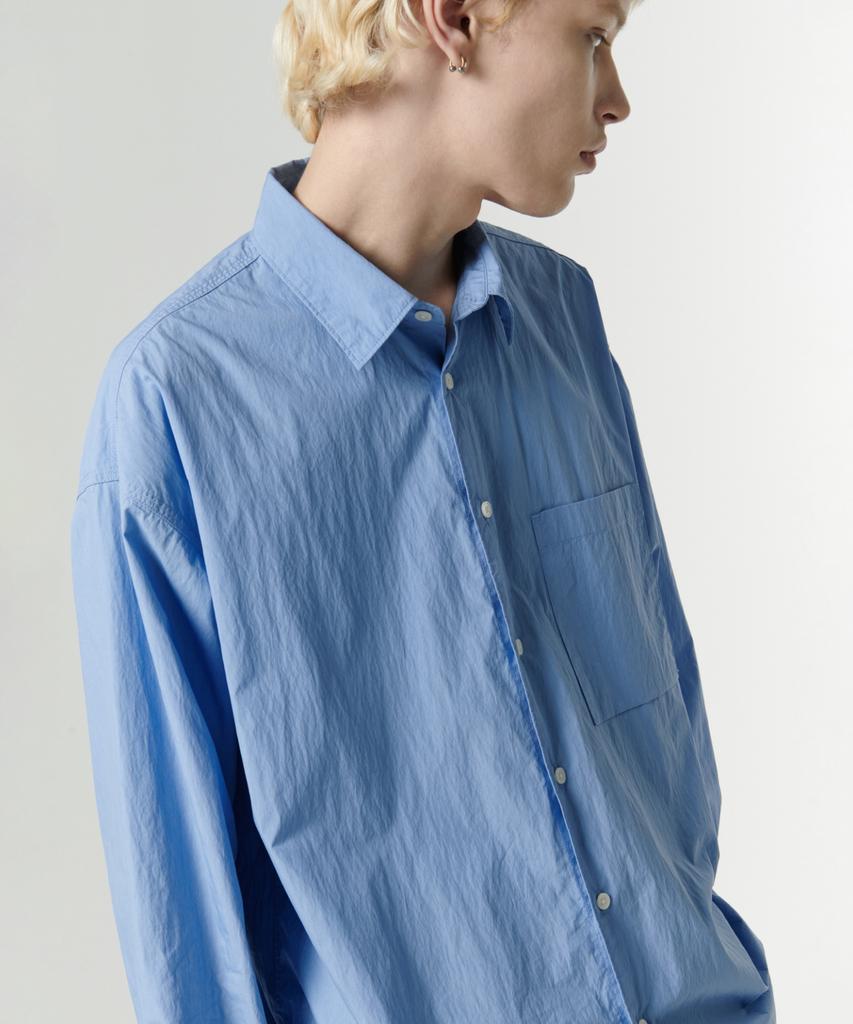MUSINSA STANDARD [City Leisure] Cn Oversized Shirt [Socks Blue]