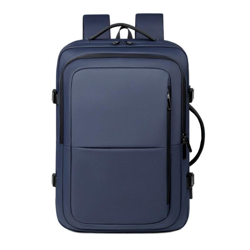 

Рюкзак большой вместимости для деловых поездок для мужчин, многофункциональный рюкзак, водостойкая кожаная сумка для компьютера Regular version синий