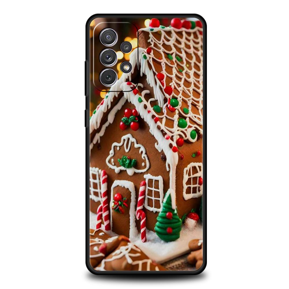 New Year Christmas Phone Case for Samsung Galaxy A55 A35 A15 A14 A25 A54 A51 A71 A72 A73 A32 A52 A52S A41 5G Silicone Shell Bags