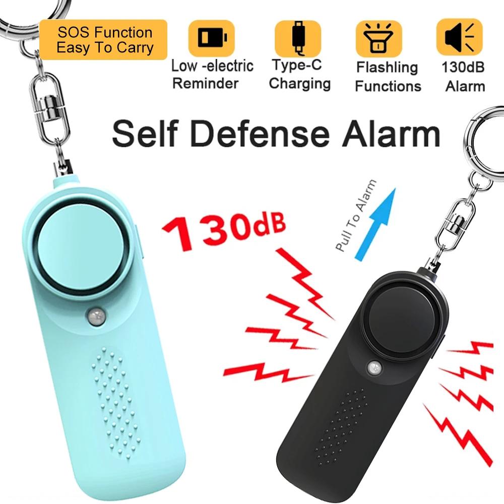 Self Defense Alarm 130dB Anti-wolf Girl Child Women Security Protect Alert Personal Safety Scream Loud Emergency Alarm Keychain