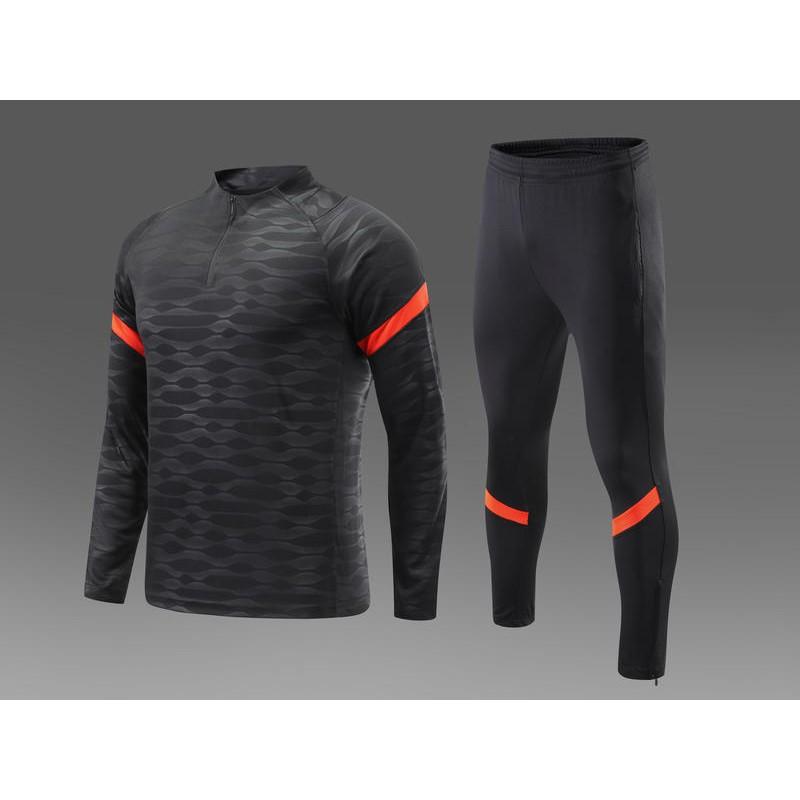 Unisex Long Sleeve Half-Zip Sport Training Set Running Football Basketball Outdoor Fitness