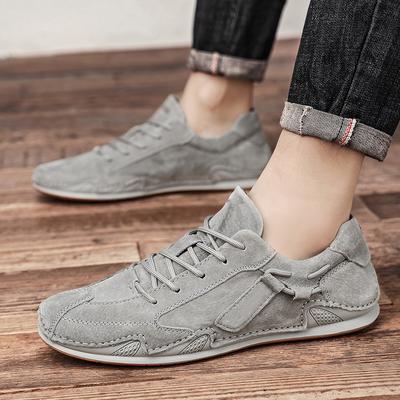 Handgjorda Äkta Läder Herrskor Design Sneakers Man Bekväma Herr Casual Mockasinskor Utomhus Heta Säljande Mockasiner Skor