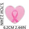 Caring For Women Embroidery Cloth Sticker Pink Ribbon Health Day Patch Sticker Clothes Decoration Computer Embroidery Sticker Love Health