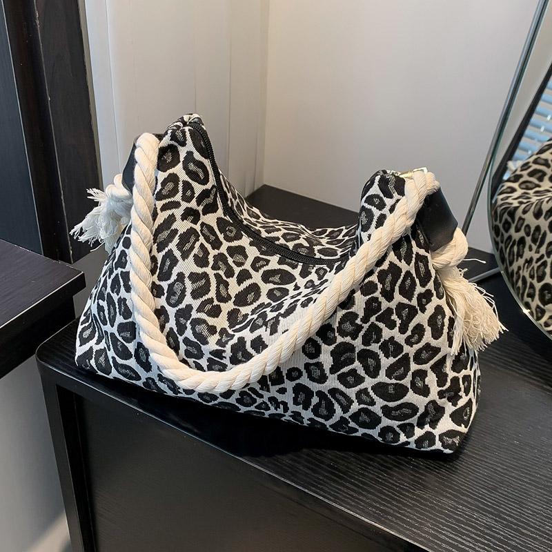 Leopard Prints Women's Shoulder Bags Large Capacity Handbag Casual Fashion Large Underarm Bags