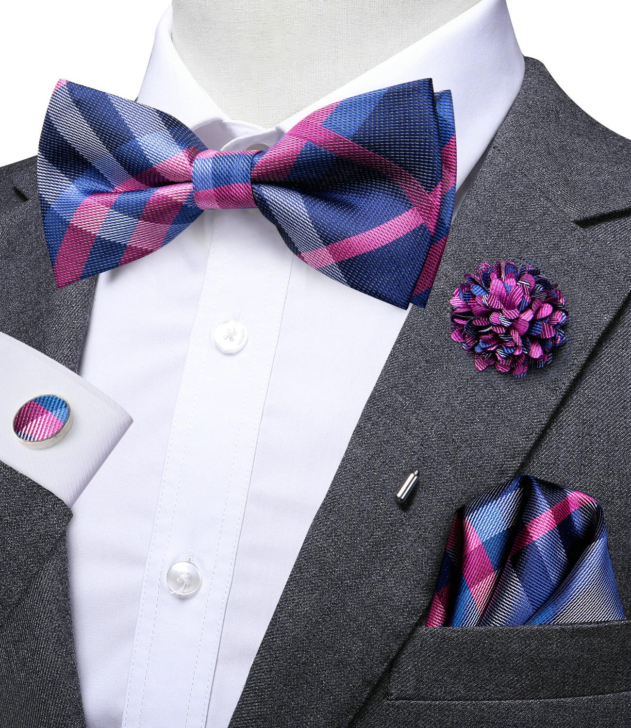 

Hi-Tie мужские высококачественные запонки с галстуком-бабочкой, носовой платок, брошь, набор булавок, официальные галстуки для свадебной вечеринки для мужчин LH-0757