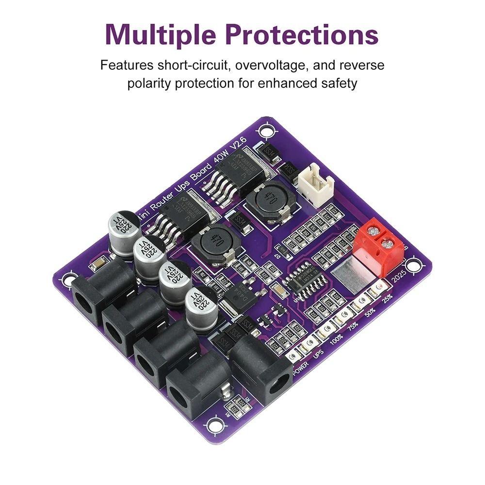 Power Supply Mini Router UPS 40W Power Step-Up Down Board Professional UPS Board  Router