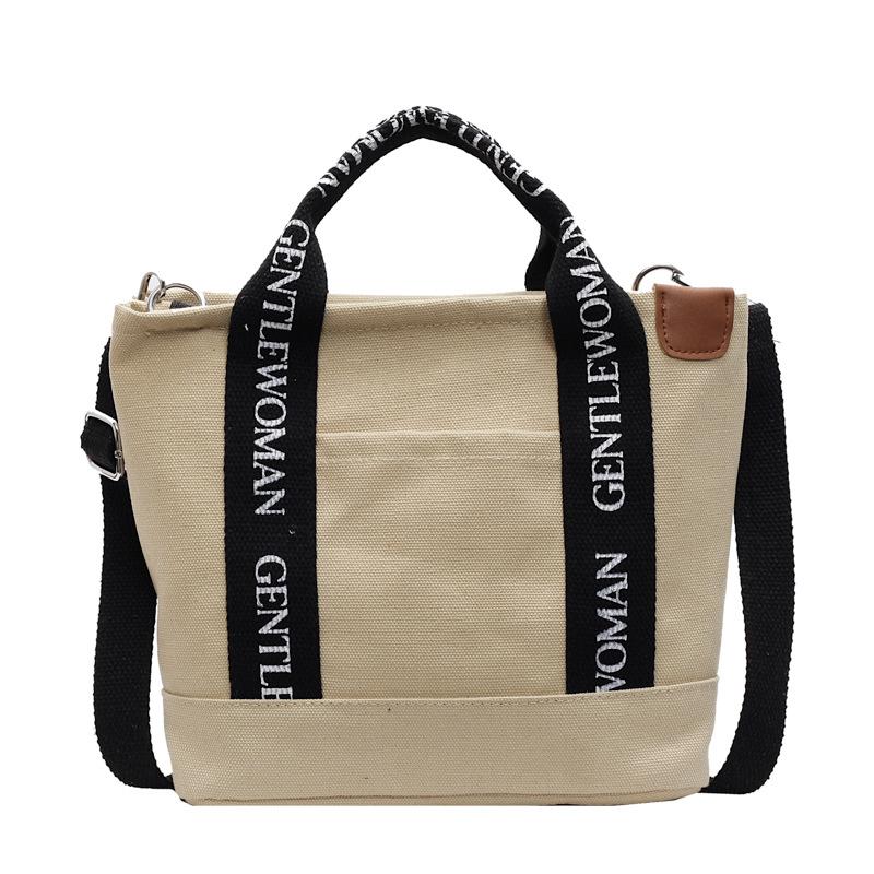 New Handbag New Lightweight Alphabet Canvas Bag Versatile Casual Handbag Crossbody Bag Student Small Bag