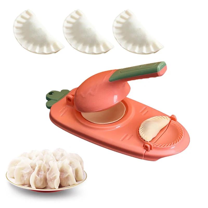 2-in-1 Efficient Dumpling Maker Machine Wrapper Mold Dough Pressing Tool Kitchen Utensil Baking Accessory DIY Dumpling Skin Arti