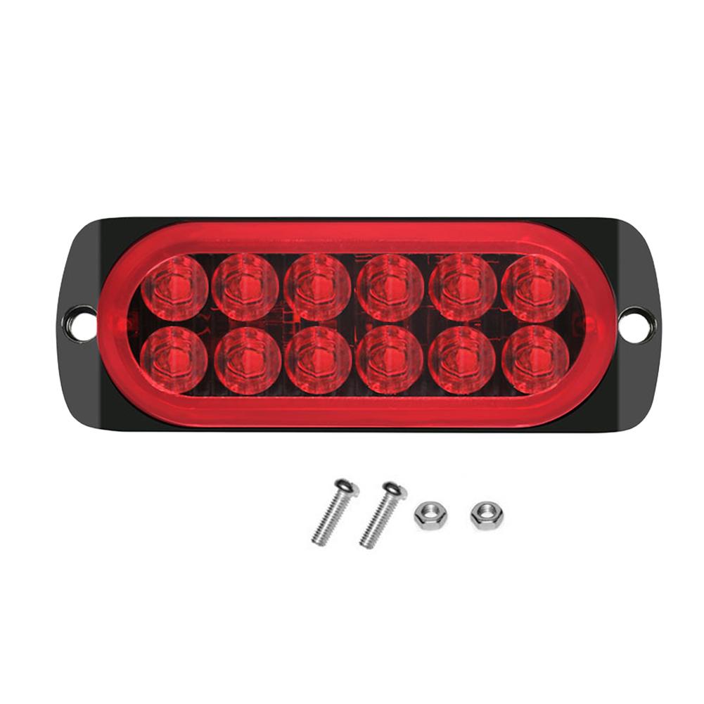 

12-24 В автомобильный гриль мигающий аварийный свет 12 светодиодов сверхъяркий проблесковый маячок для прицепа грузовика 36 Вт 6500 К высокий стоп-сигнал задний фонарь