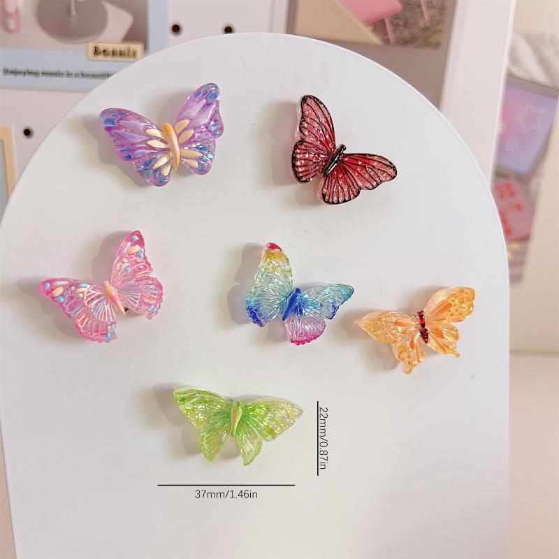 6Pcs Loveliness Shiny Colorful Butterfly Refrigerator Magnet Po Wall Message Board Magnetic Stickers Home Decor Accessories