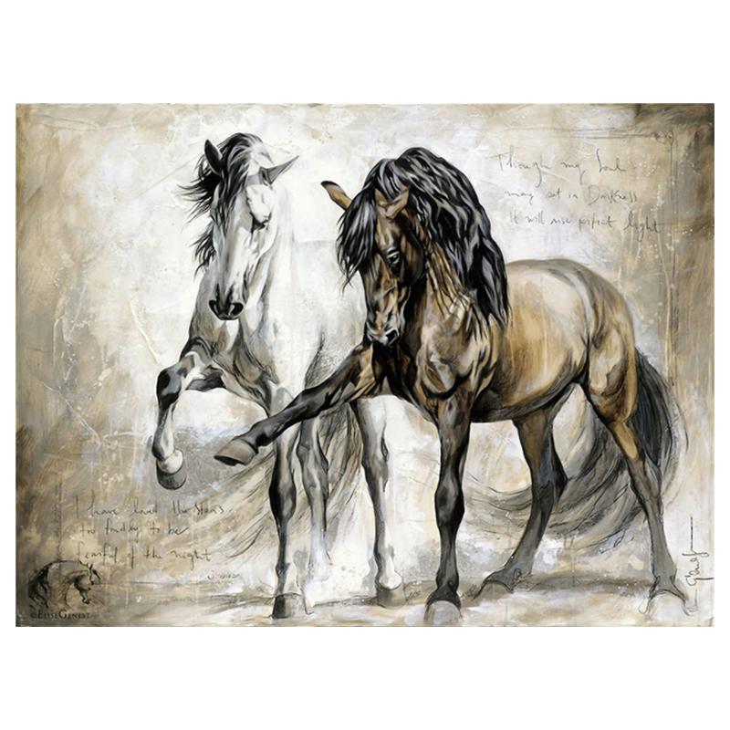 

Ретро картины маслом лошади на холсте абстрактные животные настенные художественные постеры и принты настенная картина для домашнего декора гостиной 30x45cm