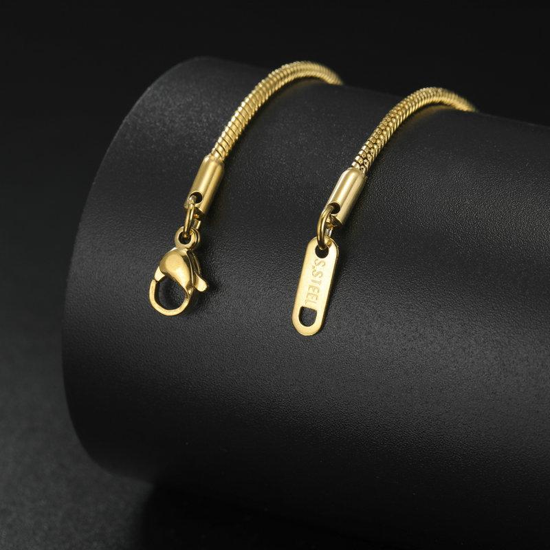 Ultra Fine Snake Chain 0.9 1.2 1.5 2mm DIY Jewelry Making Supplies Versatile Clavicle Necklace Pure Metal Link Chain