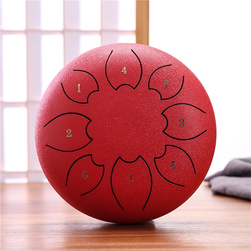 6-Inch 8-Note Steel Tongue Drum - Hand-Played Colorful Instrument for Adults & Children