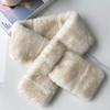 Soft Plush Faux Rabbit Fur Scarf Thickened Winter Collar Scarf Neck Warmer Scarf  Women Girl