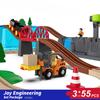 Wooden Railway Track Set Electric Train Magnetic Model Car Diy Track Assemble Interactive Educational Bricks Toy Birthday Gift
