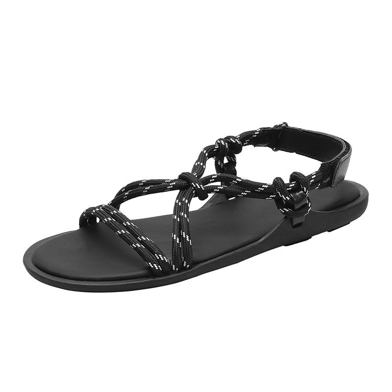 New Summer Women Sandals Casual Flat Shoes Rope Cross-strap Beach Flats Leisure Sandalias Mujer Holiday Vacation Sandal