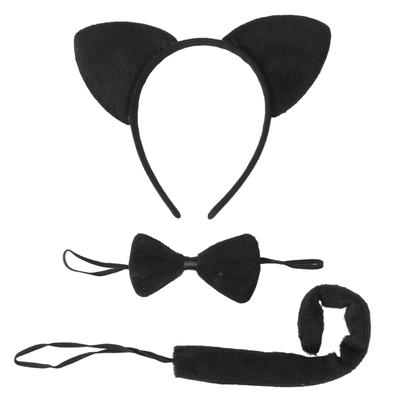 3Pce//set Elephant Animal Zoo Headband Ears Bow Tail Fancy Dress For Kids Gift JK