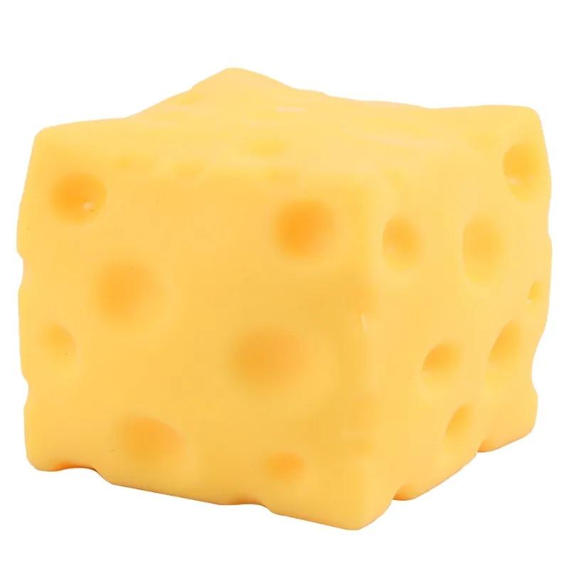 Squishy Square Cheese Squeeze Toys Slow Rebound Push Stress Relief Sensory Toy Soft Butter Cheese Fidget Toy Christmas Present 1pc