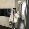Big Fur Collar Hooded Down Jacket Women's Winter New White Duck Down Loose Warm Down Jacket