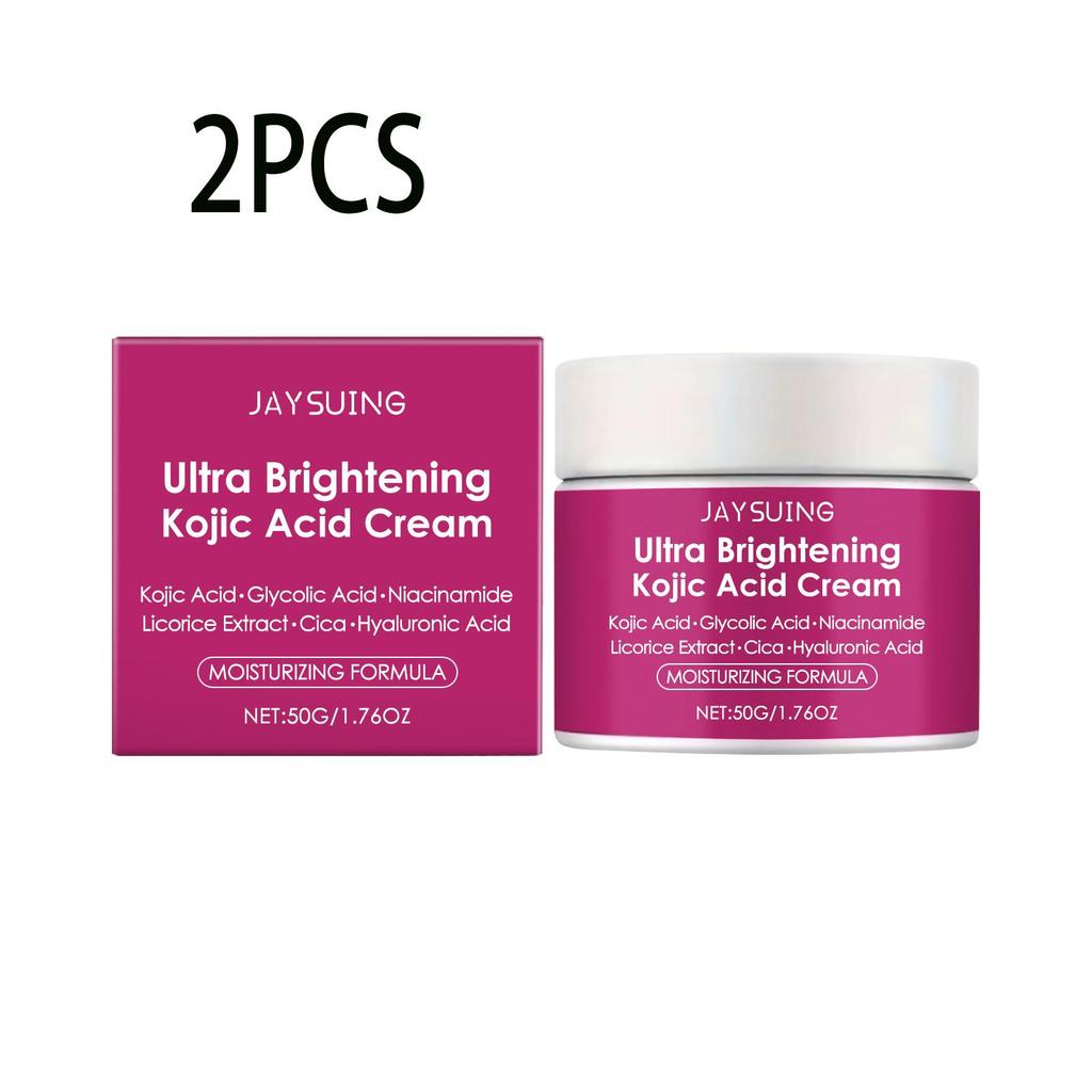 Kojic Acid Facial Cream Lighten Skin Tone Moisturizing Hydrating Smoothing Firm Face Reduce Dryness Discomfort Niacinamide Cream