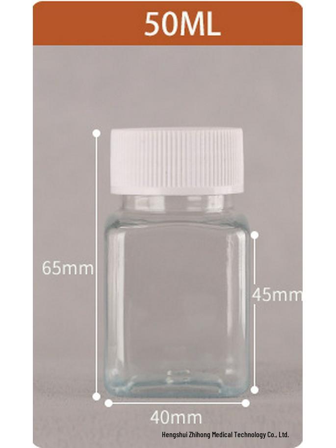 Wide-Mouth 50-100ml PET Dispensing & Sealing Bottle for Capsules & Solids