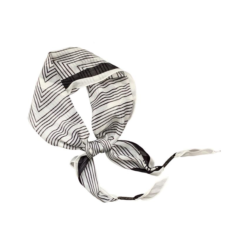 Cashew flower silk scarf new simple printing headscarf decorative scarf scarf small shawl triangular scarf tied waist