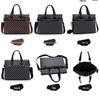 Men's Plaid Handbag: Business One-Shoulder Classic, 14-inch Laptop Briefcase