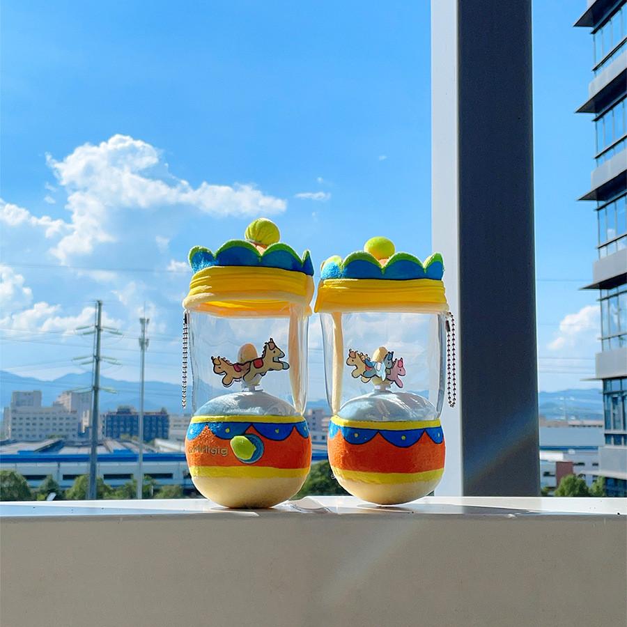 Carousel Creative Plush Doll Pendant With Rotating For Children Toy Gift