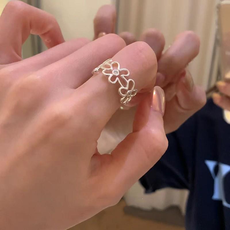 

Кольцо из стерлингового серебра 925 пробы с неровным жемчугом - Женское стильное минималистичное кольцо с открытым дизайном Adjustable Open