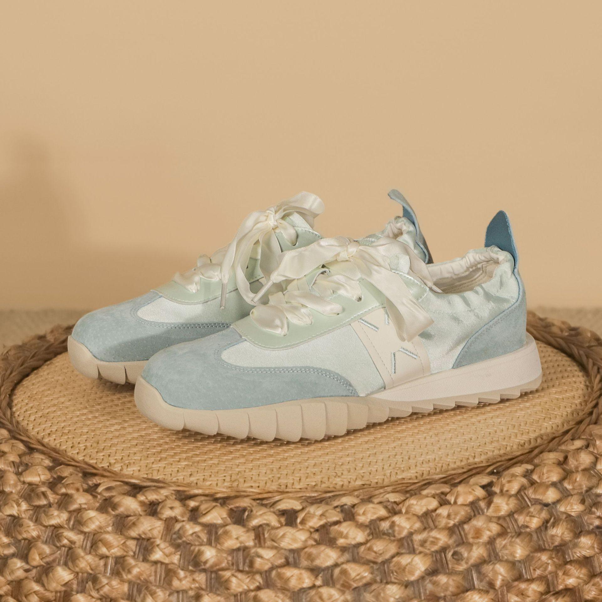 

2025 autumn new niche color matching sports shoes, light and thin breathable thick-soled casual shoes, comfortable soft soles, not tired feet 34