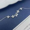 S925 Sterling Silver Flower & Butterfly Bracelet for Women, Personalized with Zircon, Simple & Versatile Design