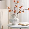 Minimalist White Ceramic Vase Flower Pots Desk Decoration Flowers Arrangement Porcelain Floral Vases Room Aesthetic Decor