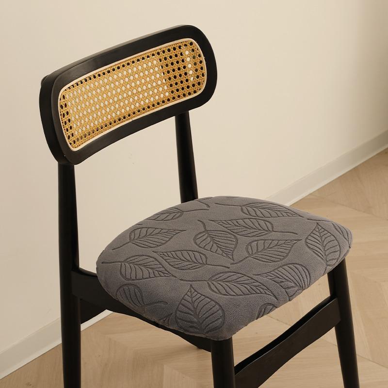 

1/2/4/6pcs Leaf Jacquard Seat Covers for Dining Room Chair Covers Removable Washable Dinning Room Kitchen Chair Seat Covers 1pc