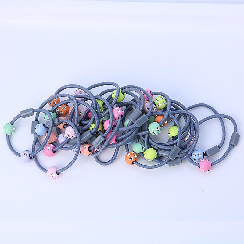 Bunte Doppelkugel Elastische DIY Haargummis Schmuckzubehör