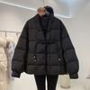 Down Cotton Clothes Women's Short Buckle Collar Short New Medium Thickened Winter Coat