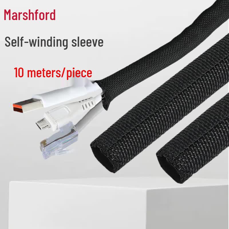 MASF Self-Wrapping Braided Cable Protector Open Braided Sleeve