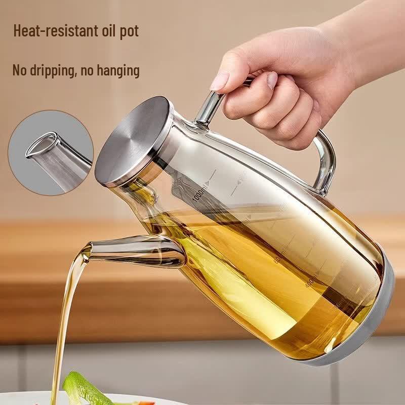 MUYA Glass Non-Drip Oil and Vinegar Dispenser