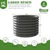 2-Pack 3ft X 24 Tall Galvanized Raised Garden Beds Outdoor Round Metal Planter Box for Planting Vegetables Flowers Herb Anti-Ru