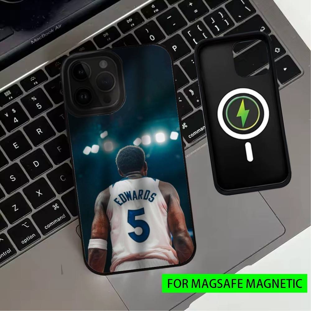 

Basketballstar A-Anthony Edwards Phone Case For iPhone17,16,15,14,13,12,11 Plus,Pro Max Magnetic For Magsafe Wireless Charging iPhone12