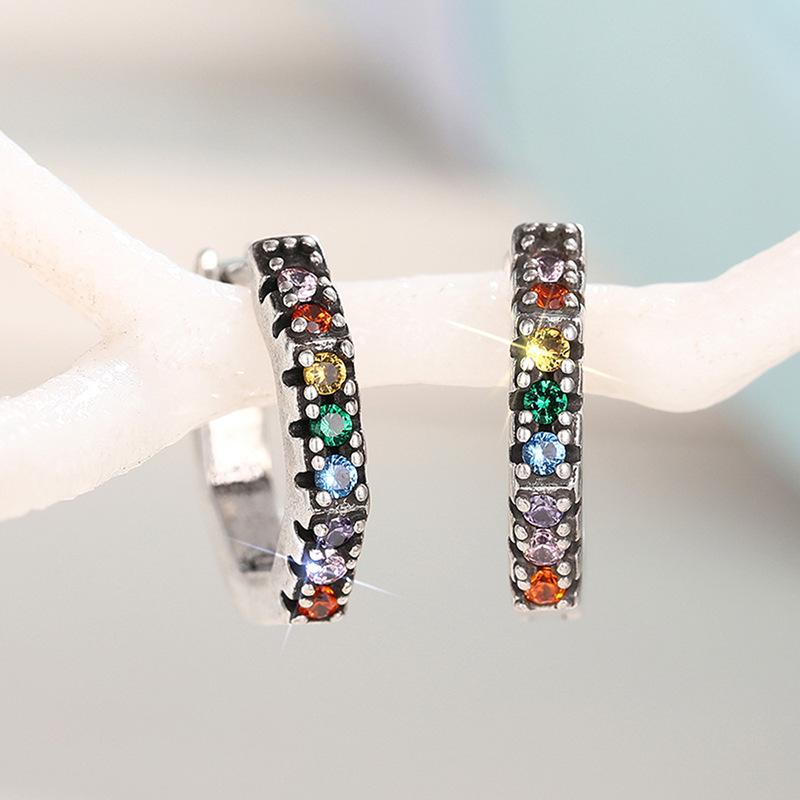 

Серьги-клипсы с ветром, Ювелирные изделия с гексагональным геометрическим дизайном, Нишевый стиль интернет-знаменитости