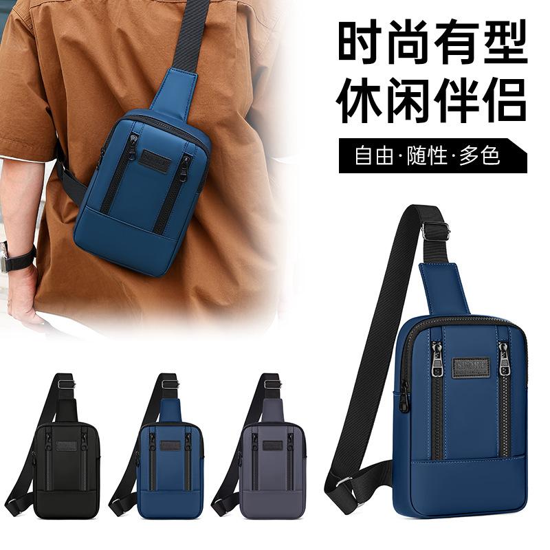

Men s messenger bag fashionable and casual simple solid color shoulder bag large capacity lightweight multi-functional new men s bag синий