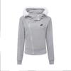 Mens Oversized Hooded Sweatshirt With Detachable Faux Fur Collar Embroidered Irregular Zipper Design Streetwear