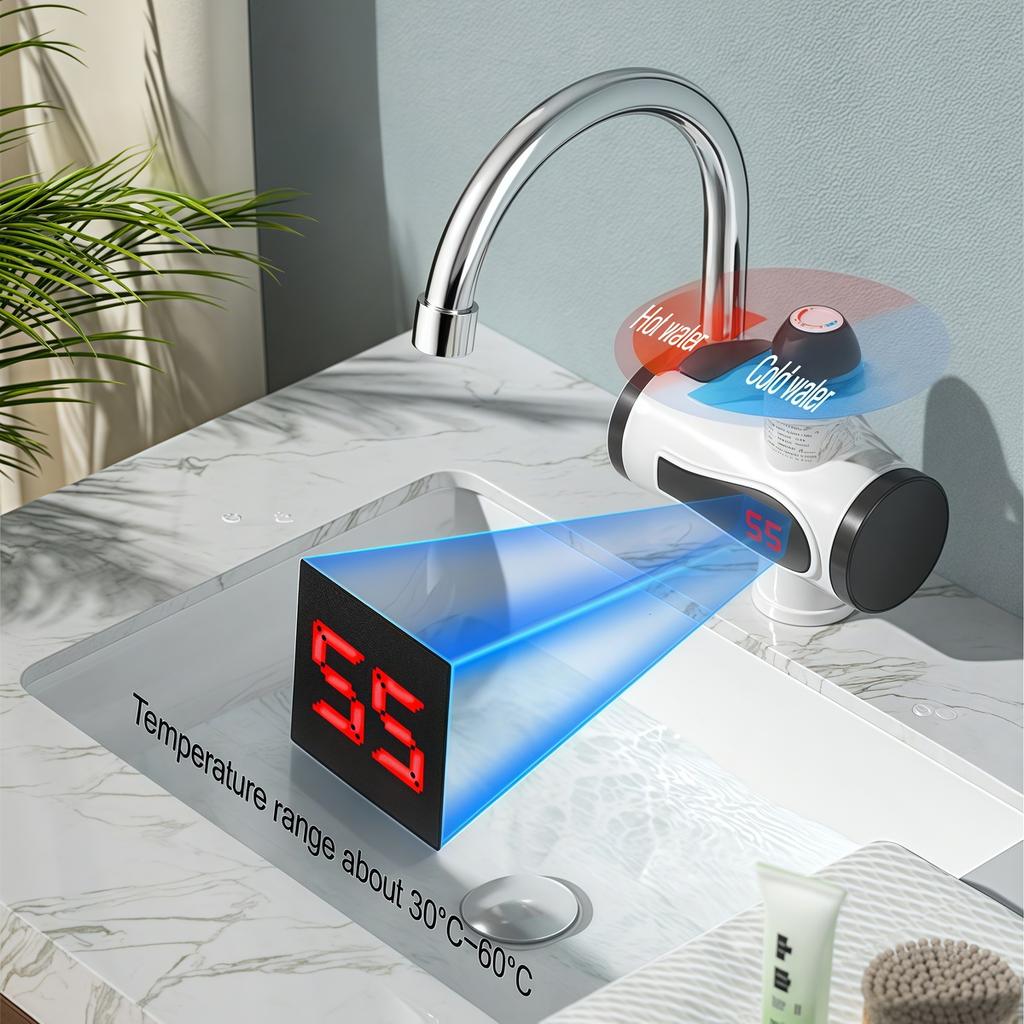 Tankless Water Heater Faucet Shower Instant Water-Heater Electric Tap Heating Instant Hot Water for Kitchen and Bathroom