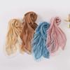 Muslim Chiffon Plain Bubble Pearl Square Hijab Scarf for Women Hijabs Scarves Jersey Hijabs Islamic Turban Headband Wrap Shawls
