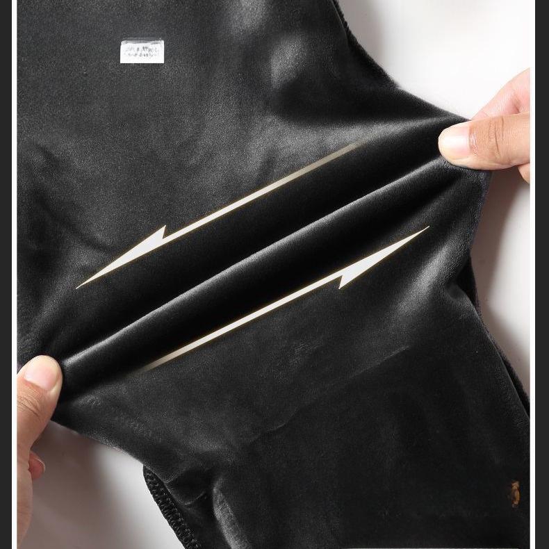 Dicke Winter-Jogginghose mit Samtfutter für Herren mit Bündchen an den Knöcheln