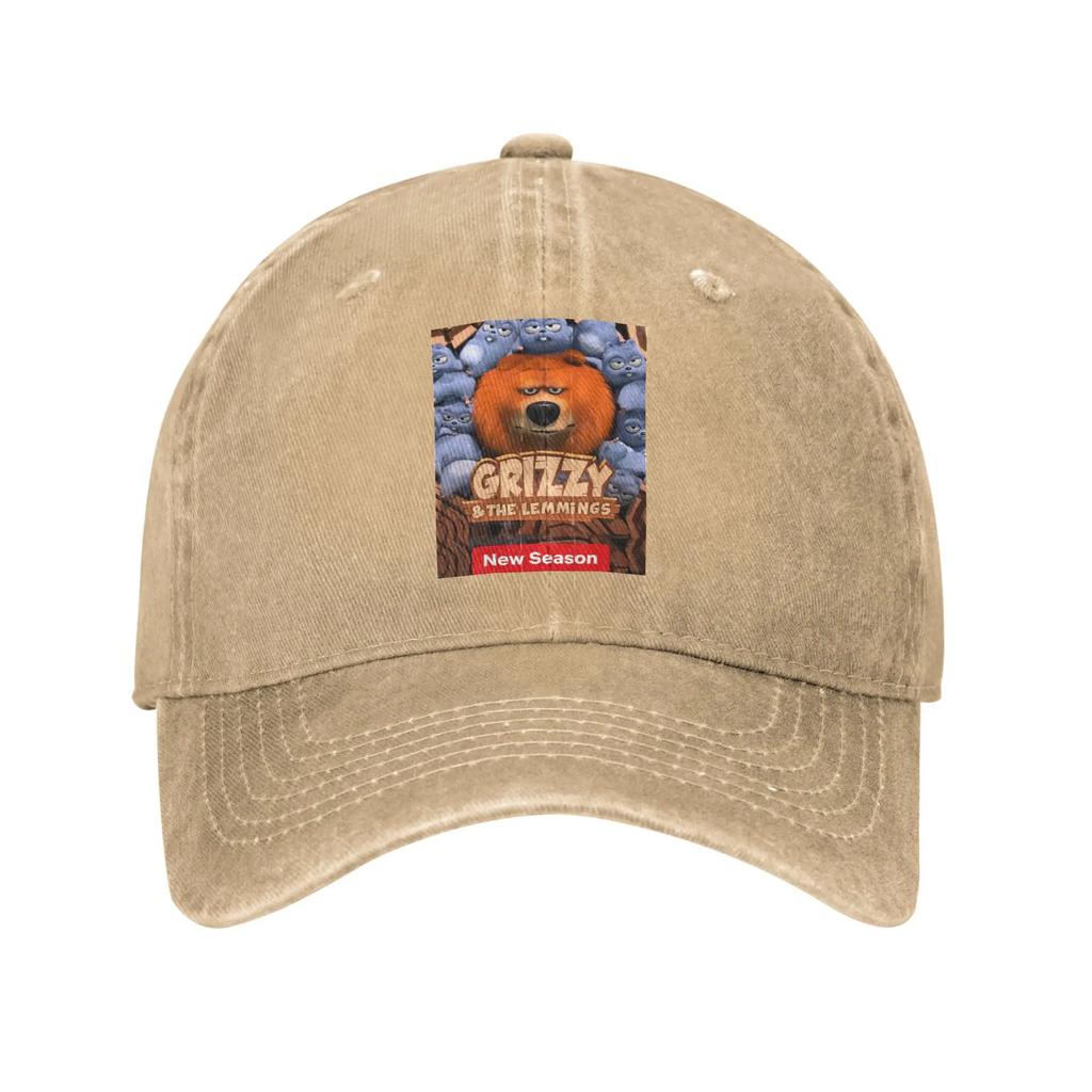 Animation Grizzy and the Lemmings Cartoon Anime Denim Fabric Cap Casual Baseball Caps Hat Summer Unisex Baseball Hats