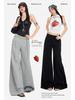 2026 Spring Low-Waist Drawstring Zipper Loose Drape Casual Pants